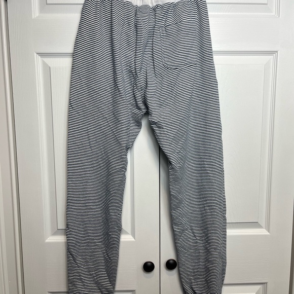 Jungmaven Blue and White Sweatpants with Elastic Waistband and Relaxed Fit - Picture 2 of 4
